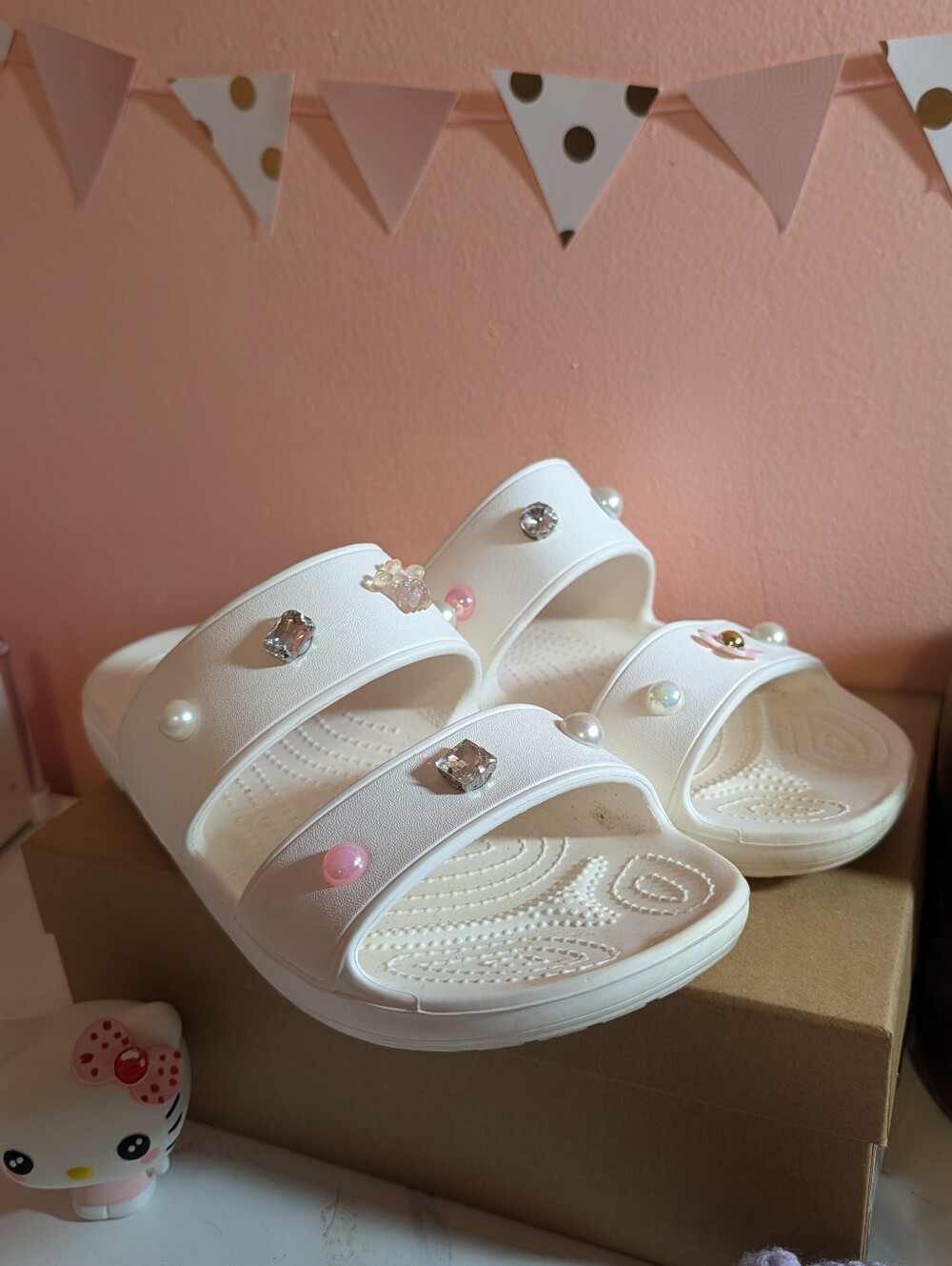 Crocs Slides with Bling Jibbetz